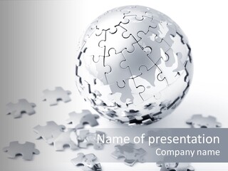 Global Puzzle Jigsaw PowerPoint Template