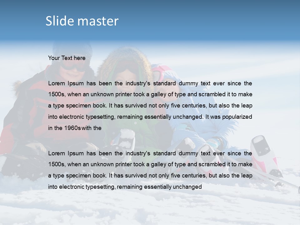 Caucasian Clothing Leaning PowerPoint Template