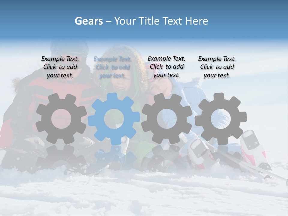 Caucasian Clothing Leaning PowerPoint Template