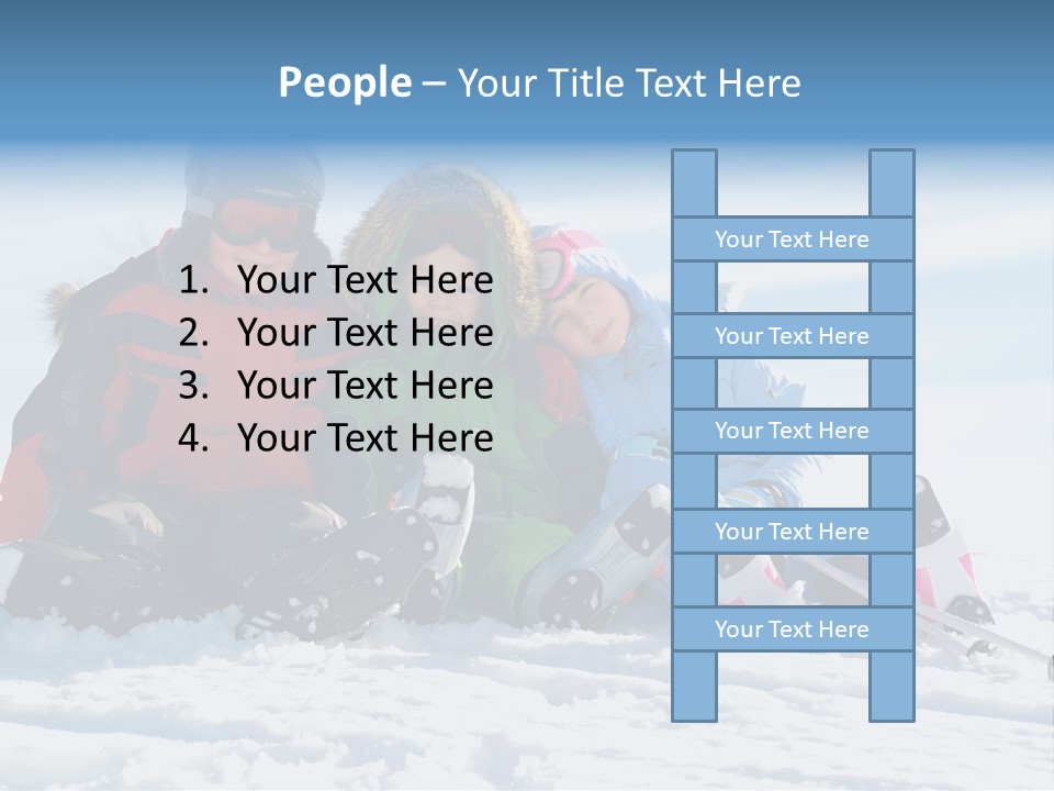 Caucasian Clothing Leaning PowerPoint Template