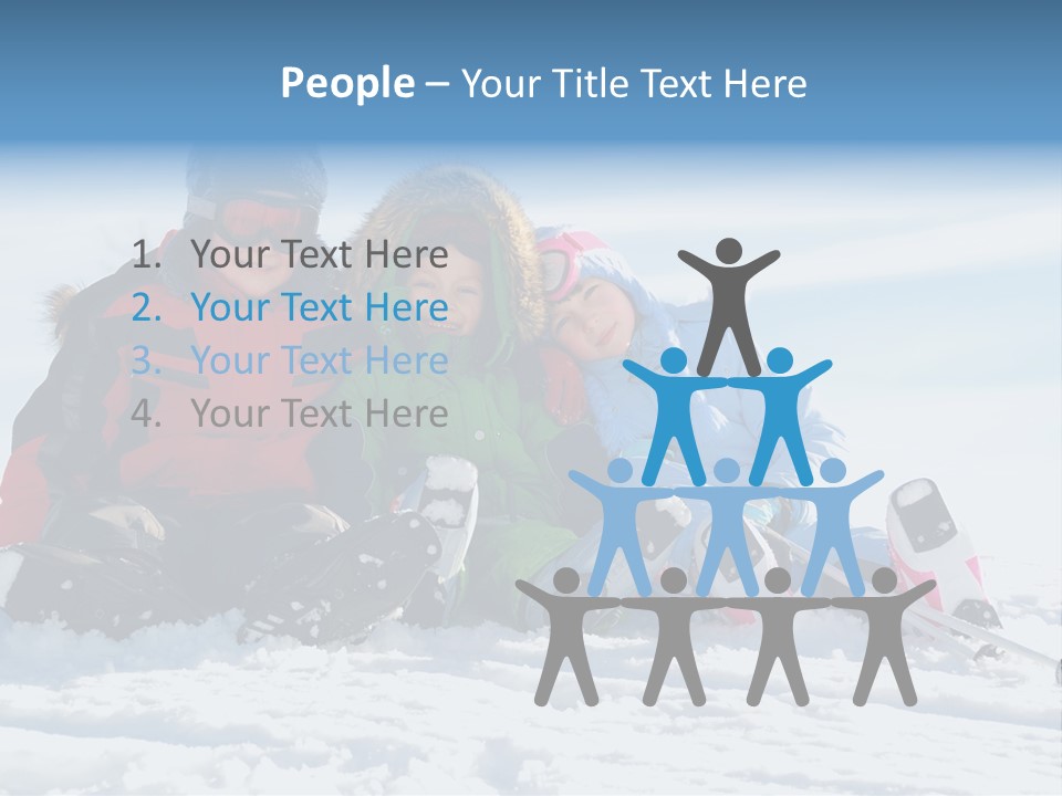 Caucasian Clothing Leaning PowerPoint Template