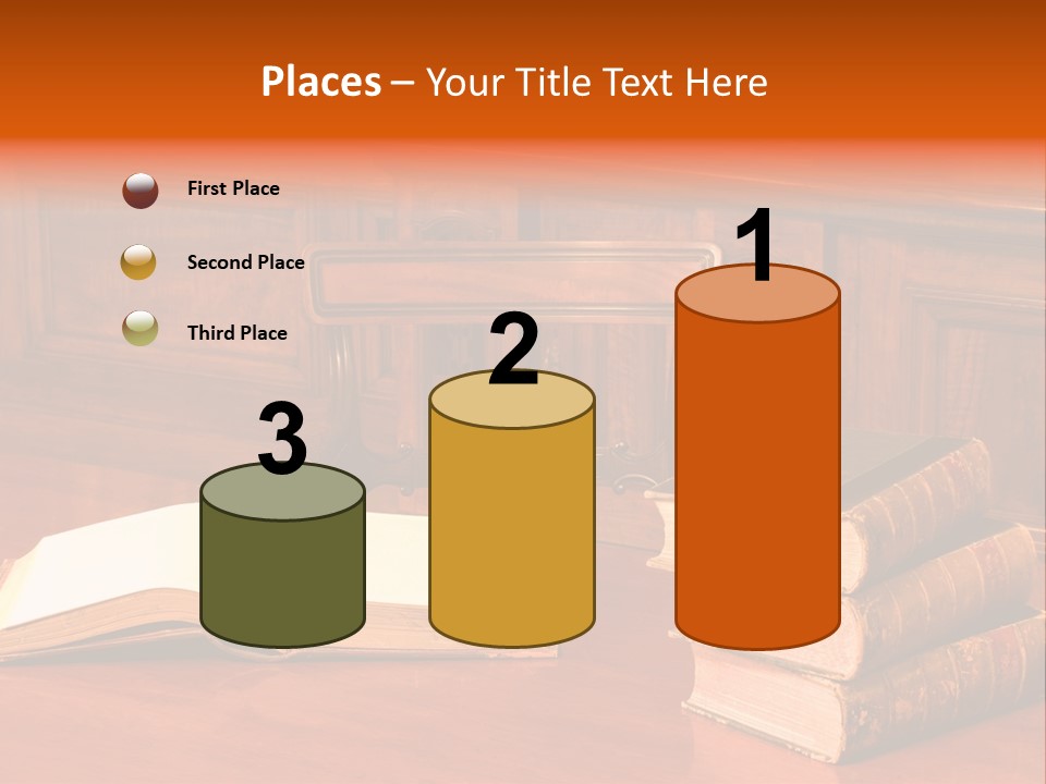 Retro Literary Desk PowerPoint Template