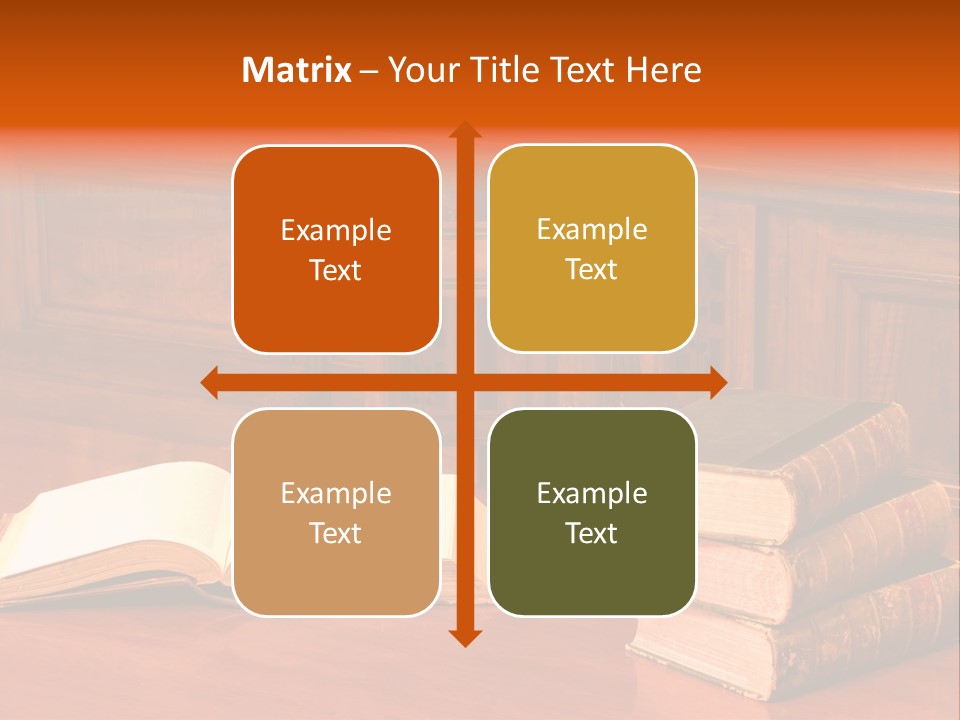 Retro Literary Desk PowerPoint Template