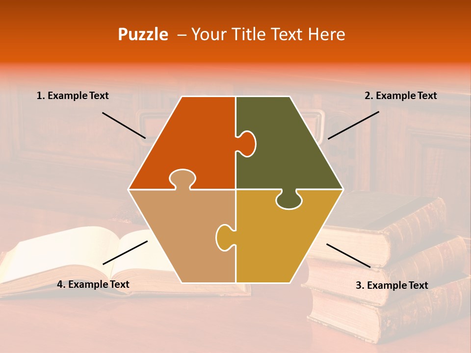 Retro Literary Desk PowerPoint Template