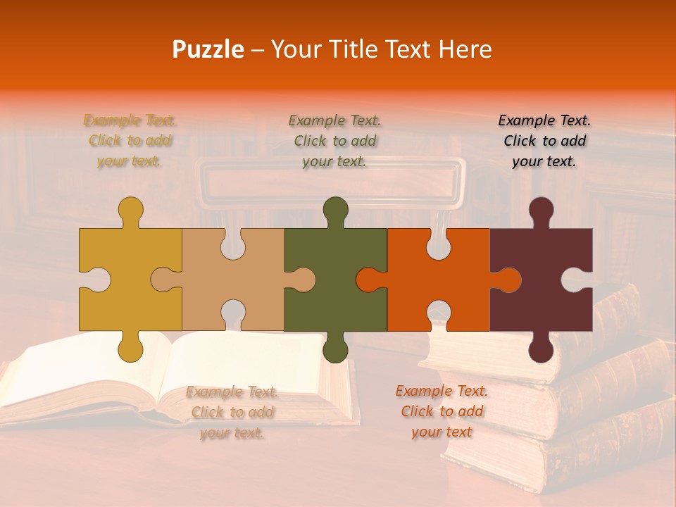 Retro Literary Desk PowerPoint Template