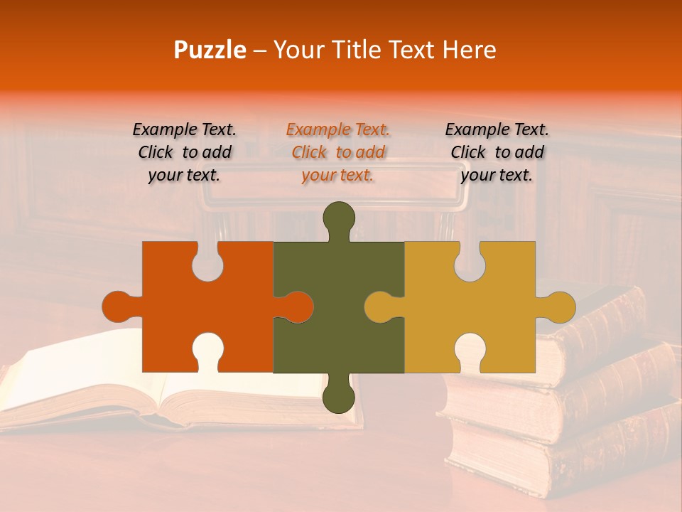 Retro Literary Desk PowerPoint Template