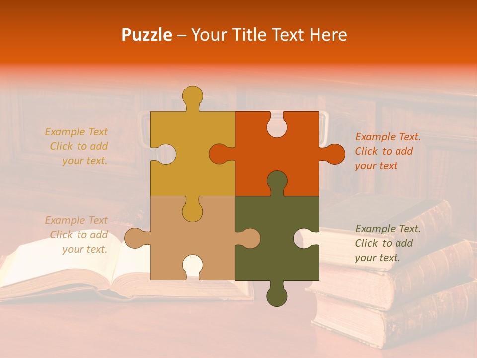 Retro Literary Desk PowerPoint Template