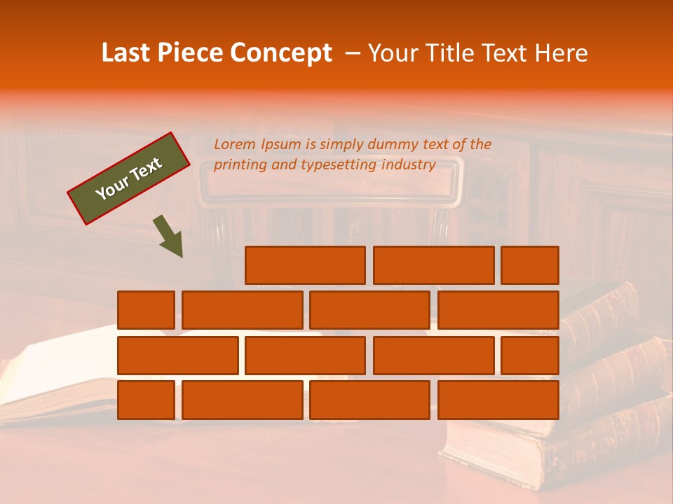 Retro Literary Desk PowerPoint Template