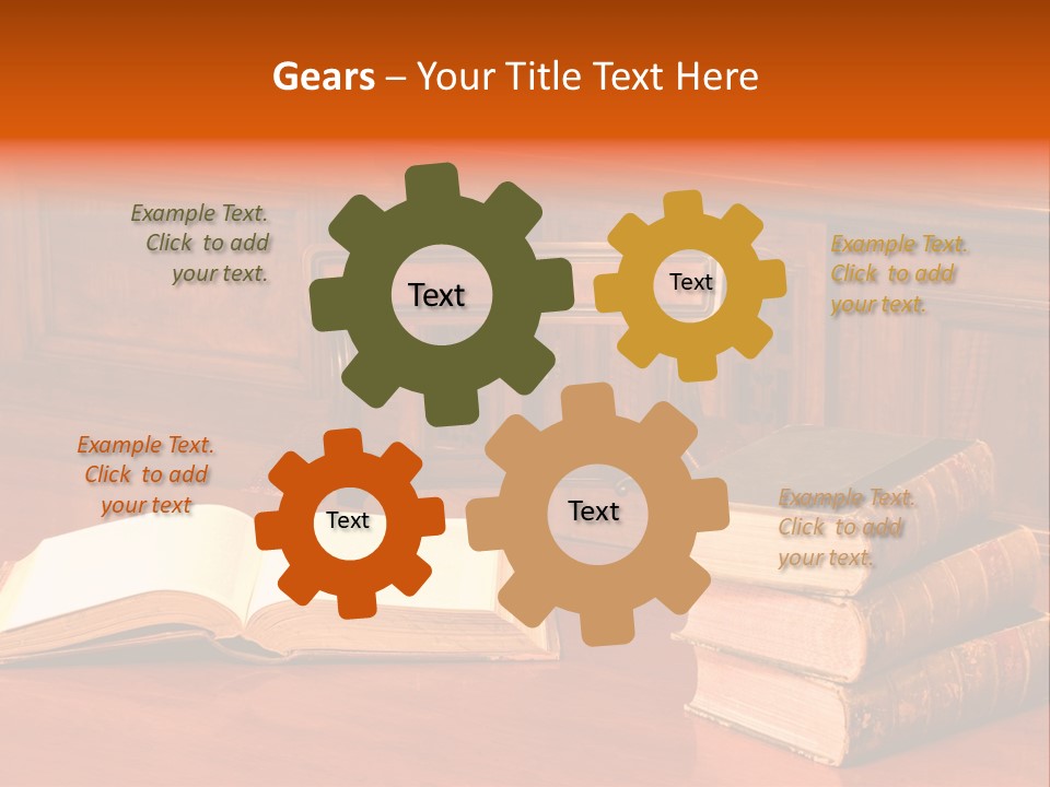 Retro Literary Desk PowerPoint Template