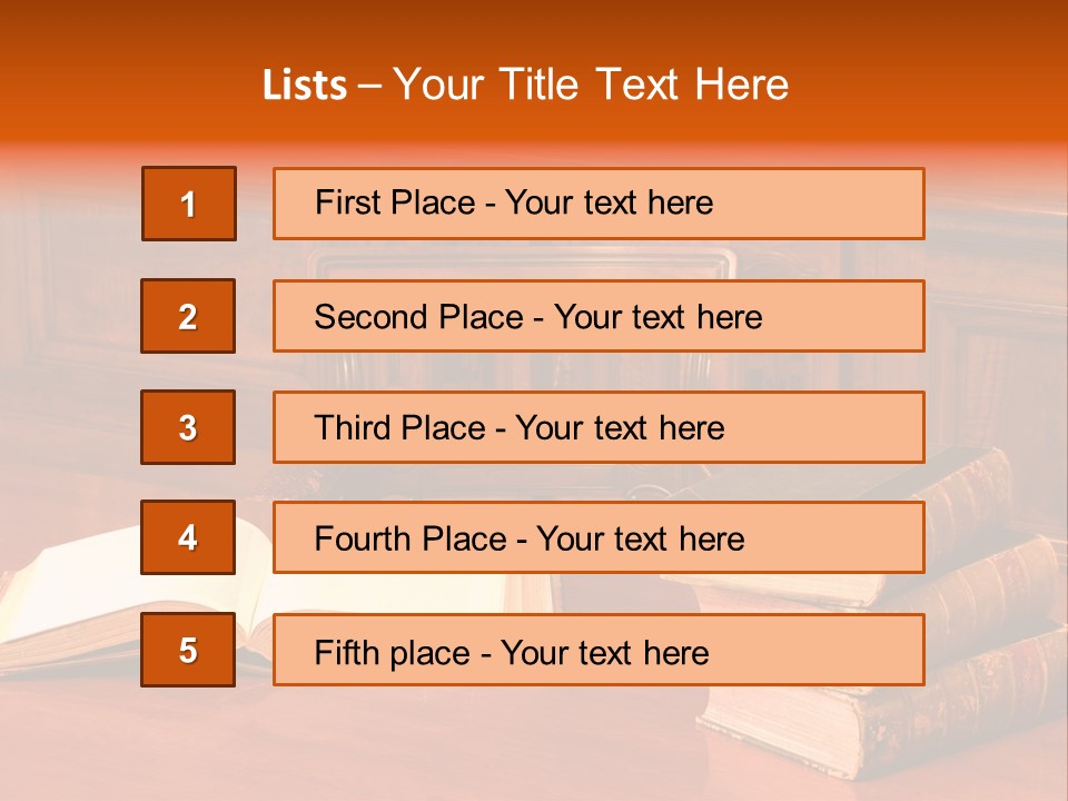 Retro Literary Desk PowerPoint Template