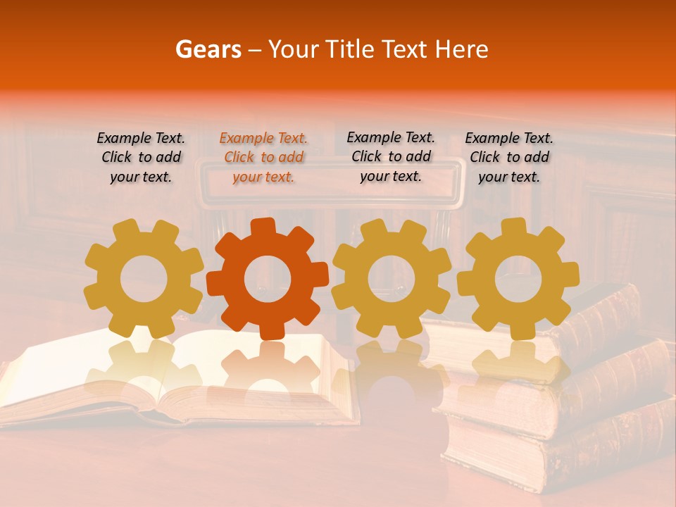 Retro Literary Desk PowerPoint Template