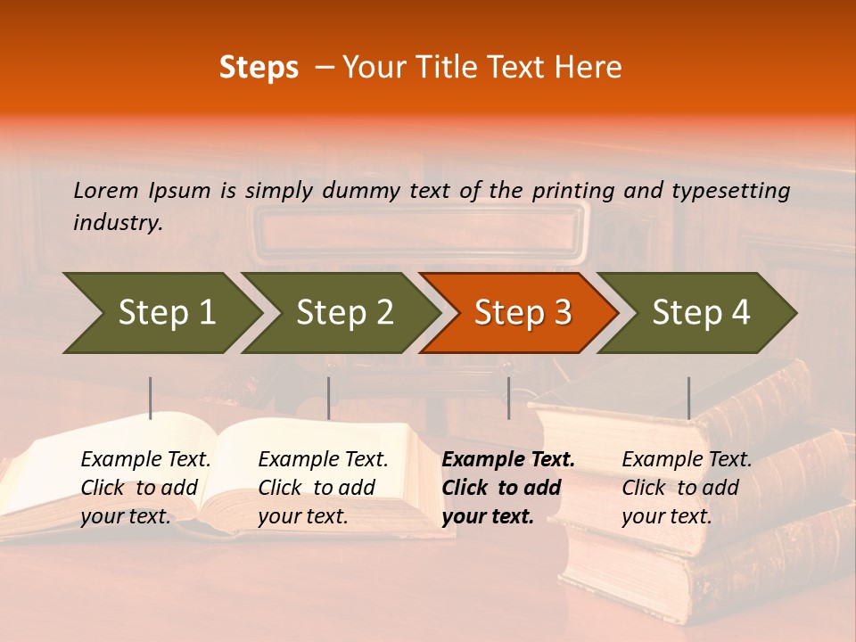 Retro Literary Desk PowerPoint Template