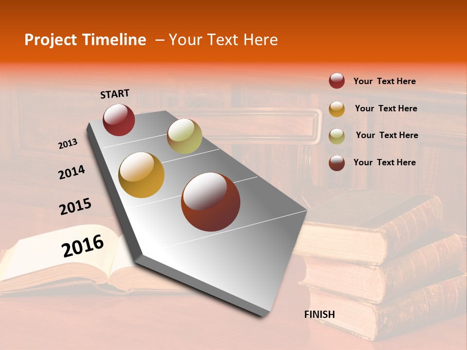 Retro Literary Desk PowerPoint Template