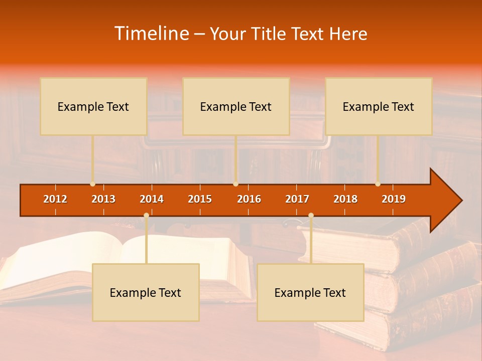 Retro Literary Desk PowerPoint Template
