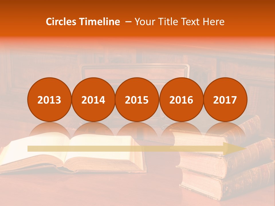 Retro Literary Desk PowerPoint Template