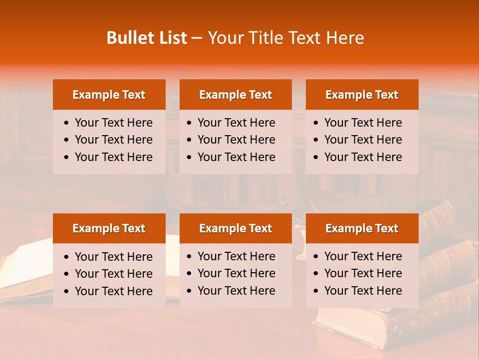 Retro Literary Desk PowerPoint Template