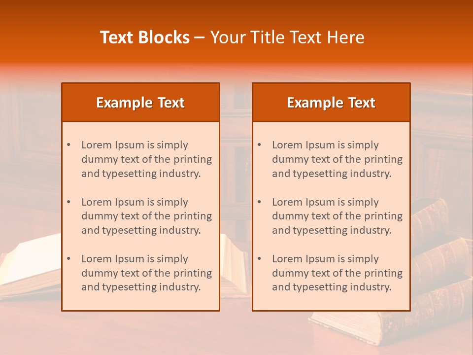 Retro Literary Desk PowerPoint Template