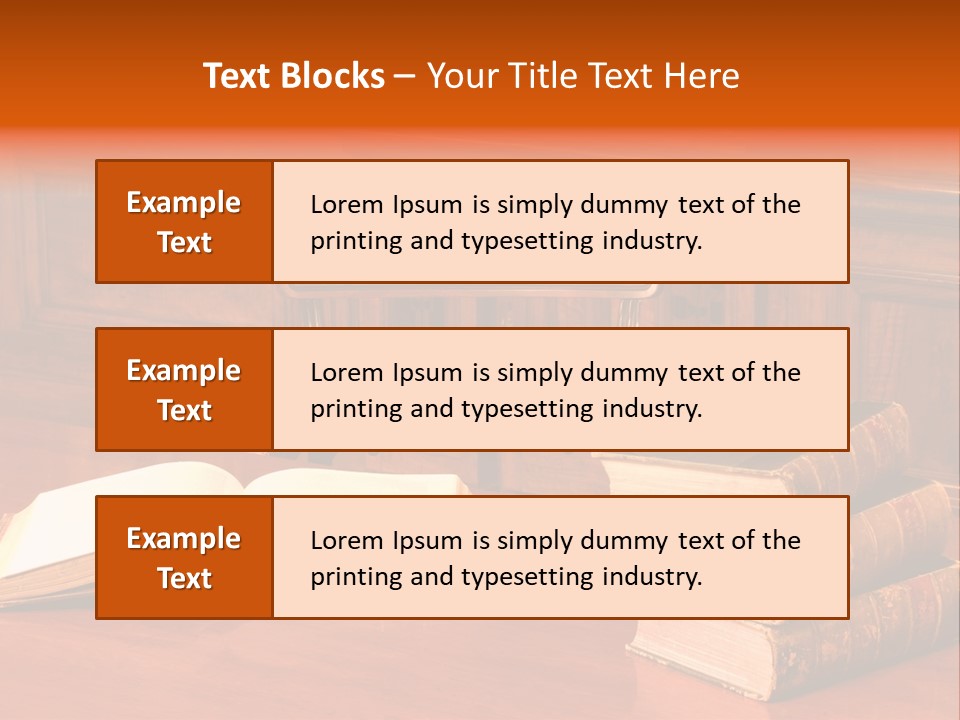 Retro Literary Desk PowerPoint Template