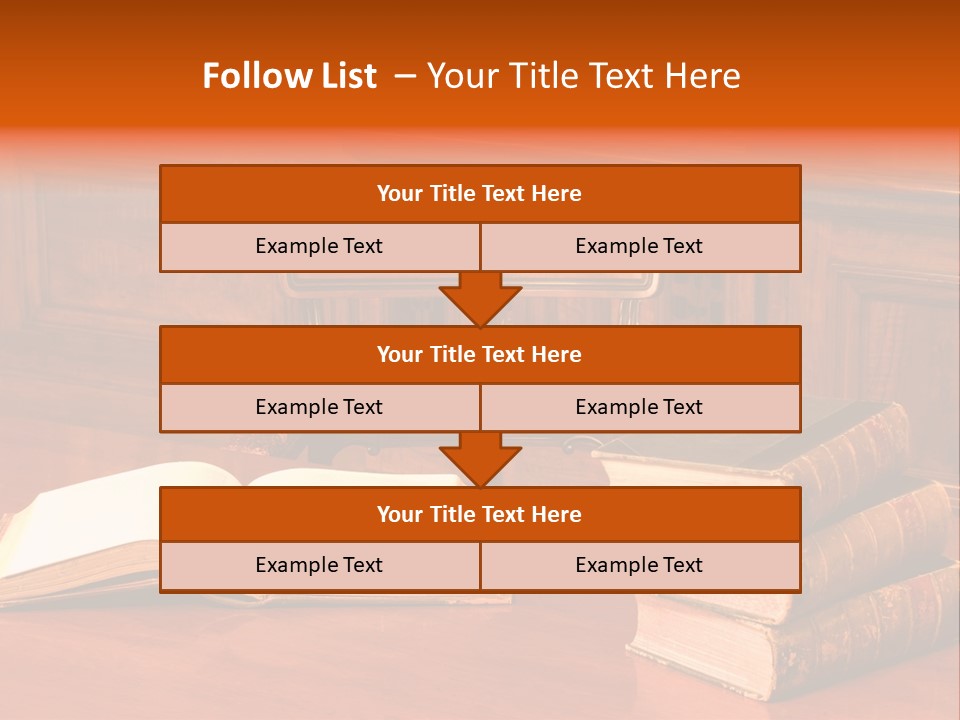 Retro Literary Desk PowerPoint Template