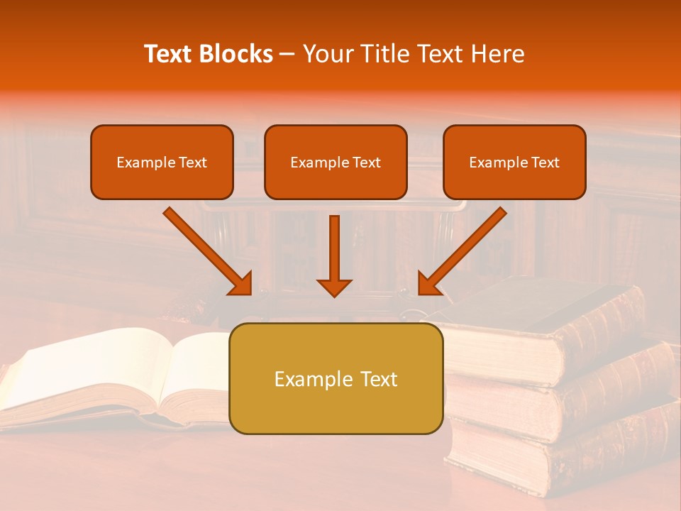 Retro Literary Desk PowerPoint Template