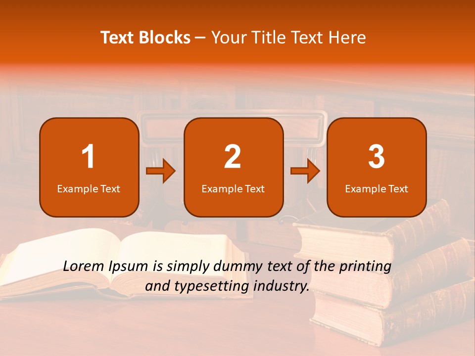 Retro Literary Desk PowerPoint Template