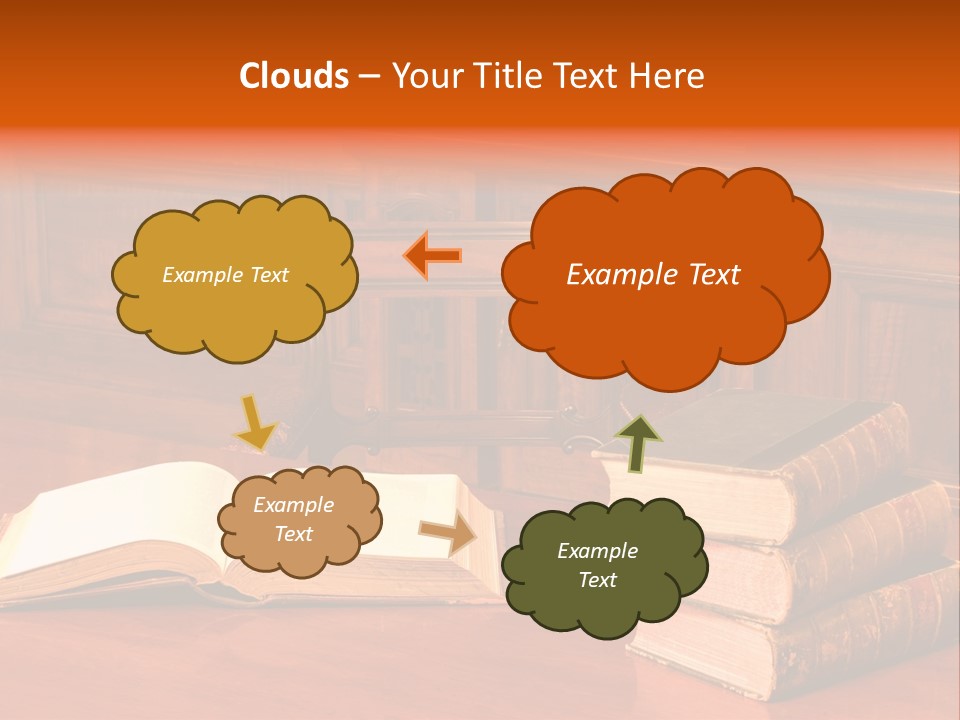 Retro Literary Desk PowerPoint Template