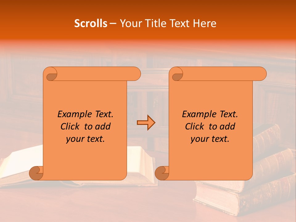 Retro Literary Desk PowerPoint Template