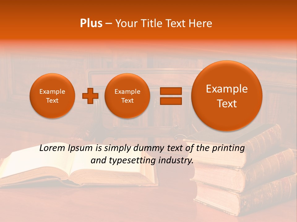 Retro Literary Desk PowerPoint Template