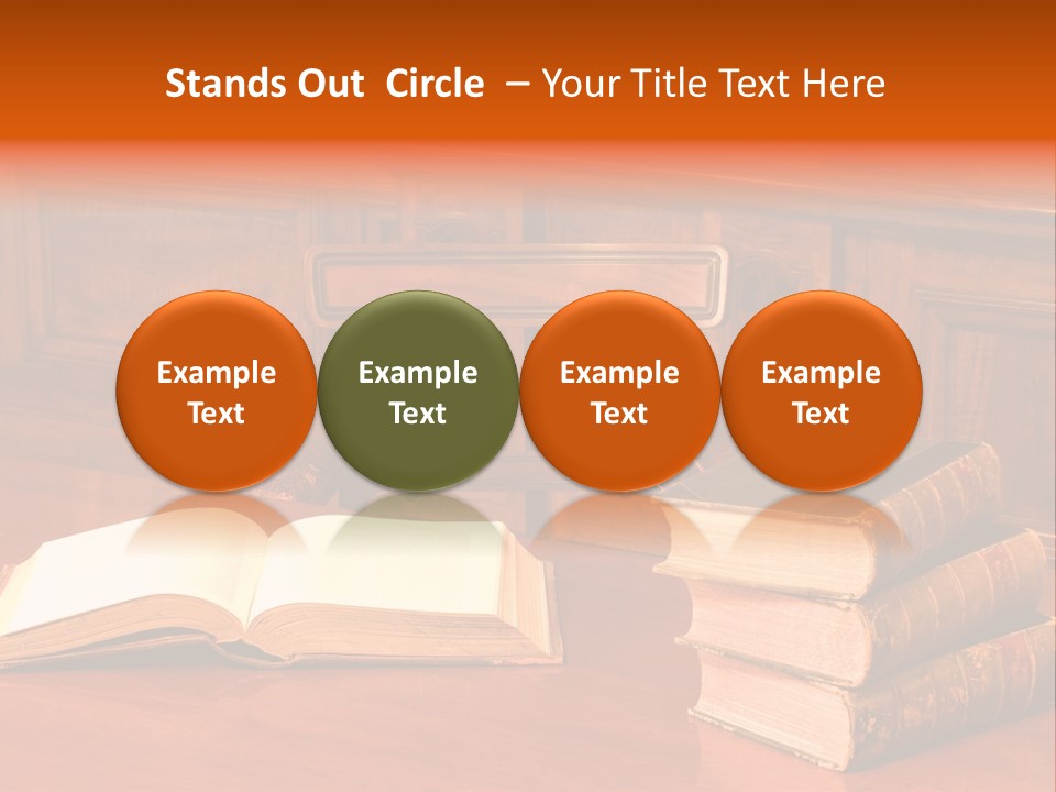 Retro Literary Desk PowerPoint Template