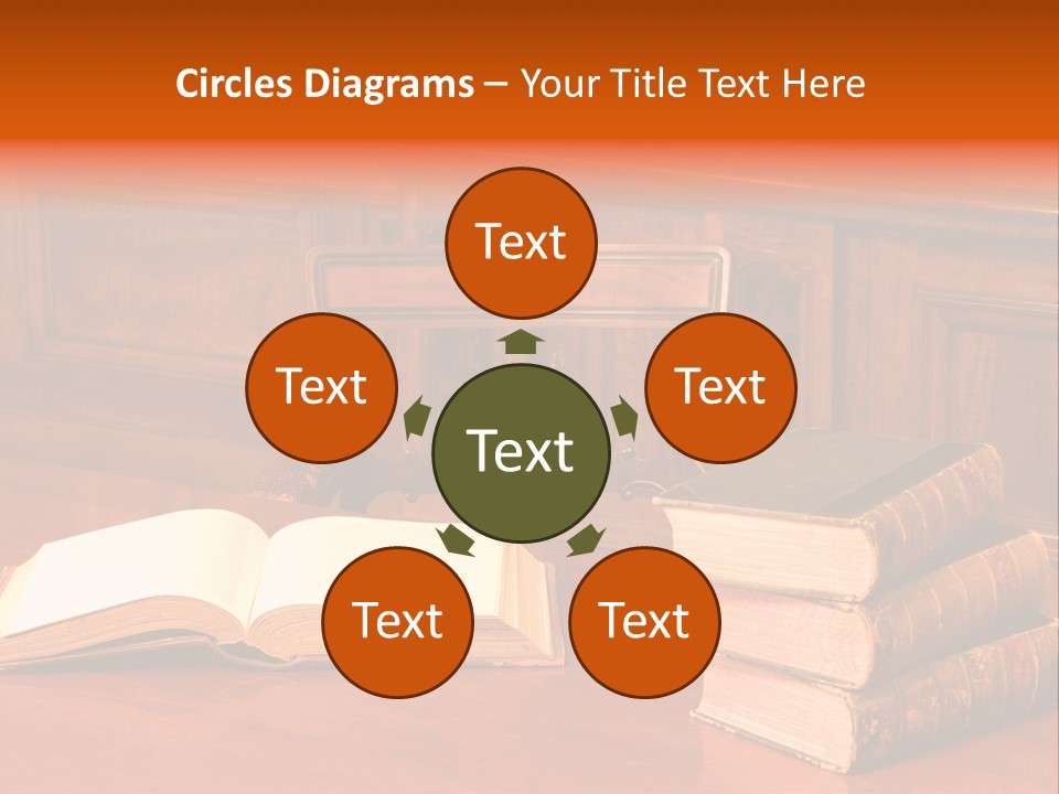 Retro Literary Desk PowerPoint Template