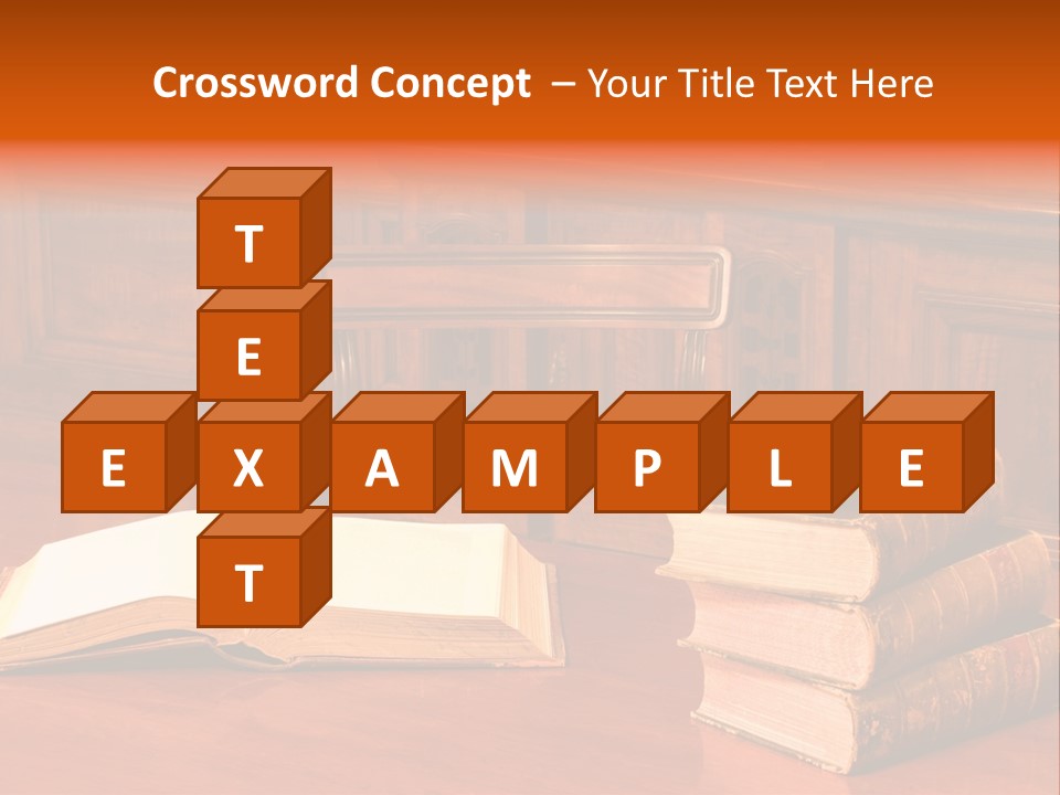 Retro Literary Desk PowerPoint Template