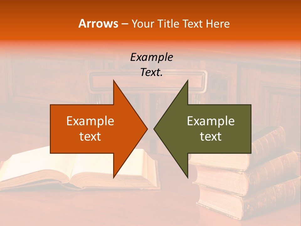 Retro Literary Desk PowerPoint Template