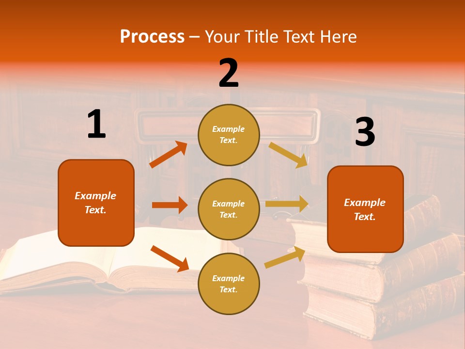 Retro Literary Desk PowerPoint Template
