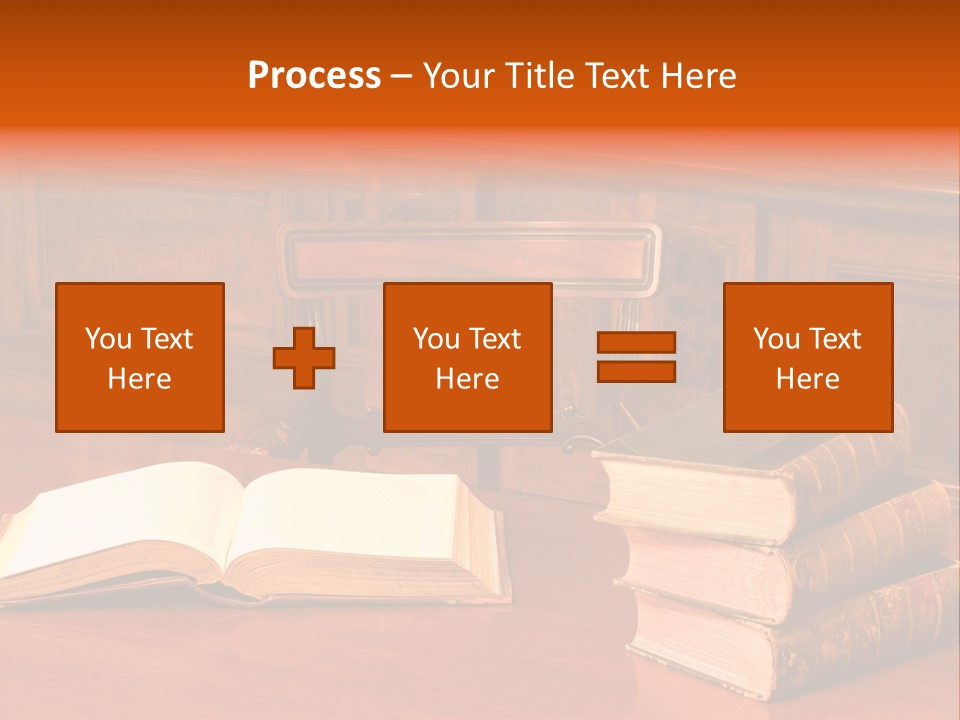 Retro Literary Desk PowerPoint Template