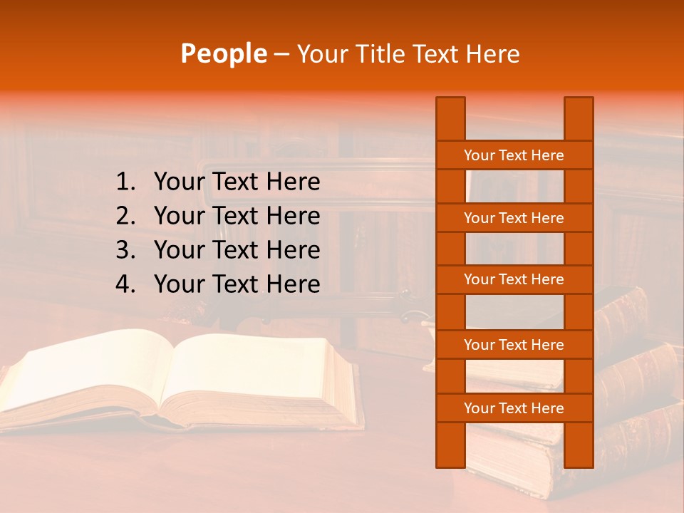 Retro Literary Desk PowerPoint Template