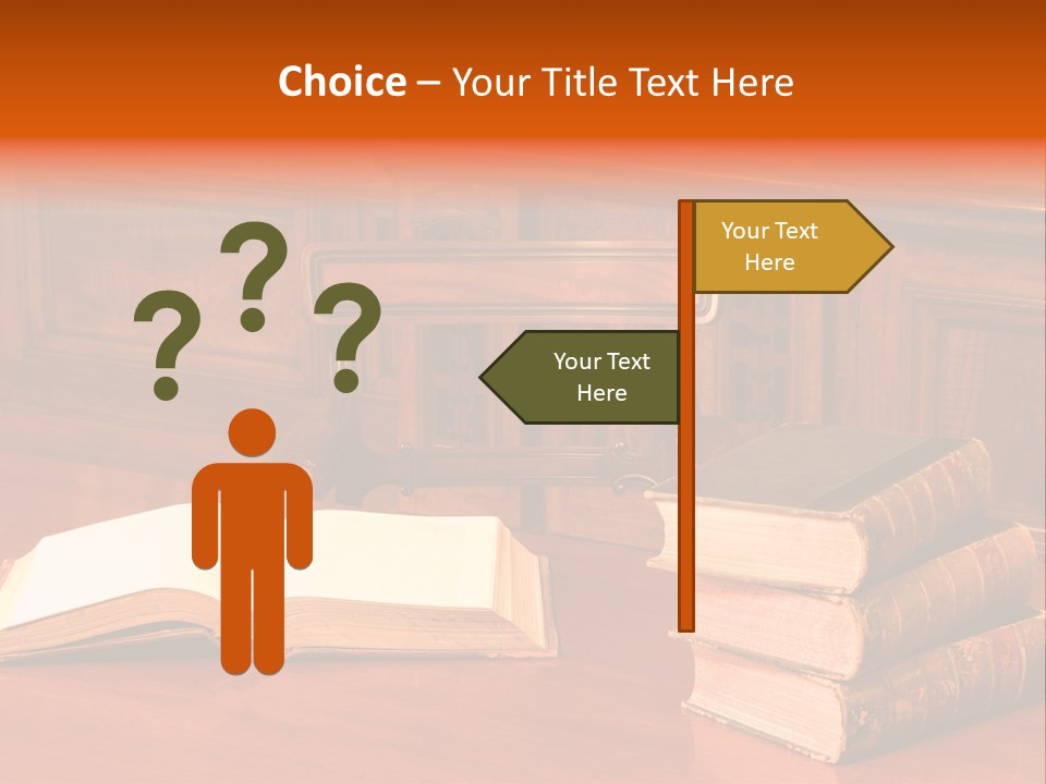 Retro Literary Desk PowerPoint Template