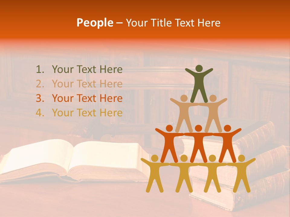 Retro Literary Desk PowerPoint Template