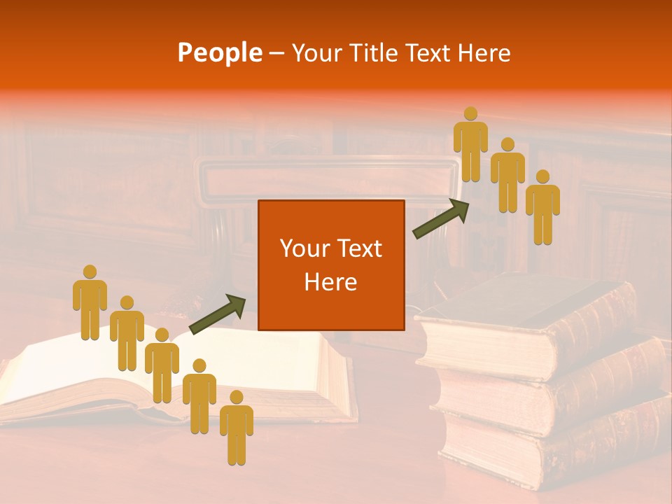 Retro Literary Desk PowerPoint Template