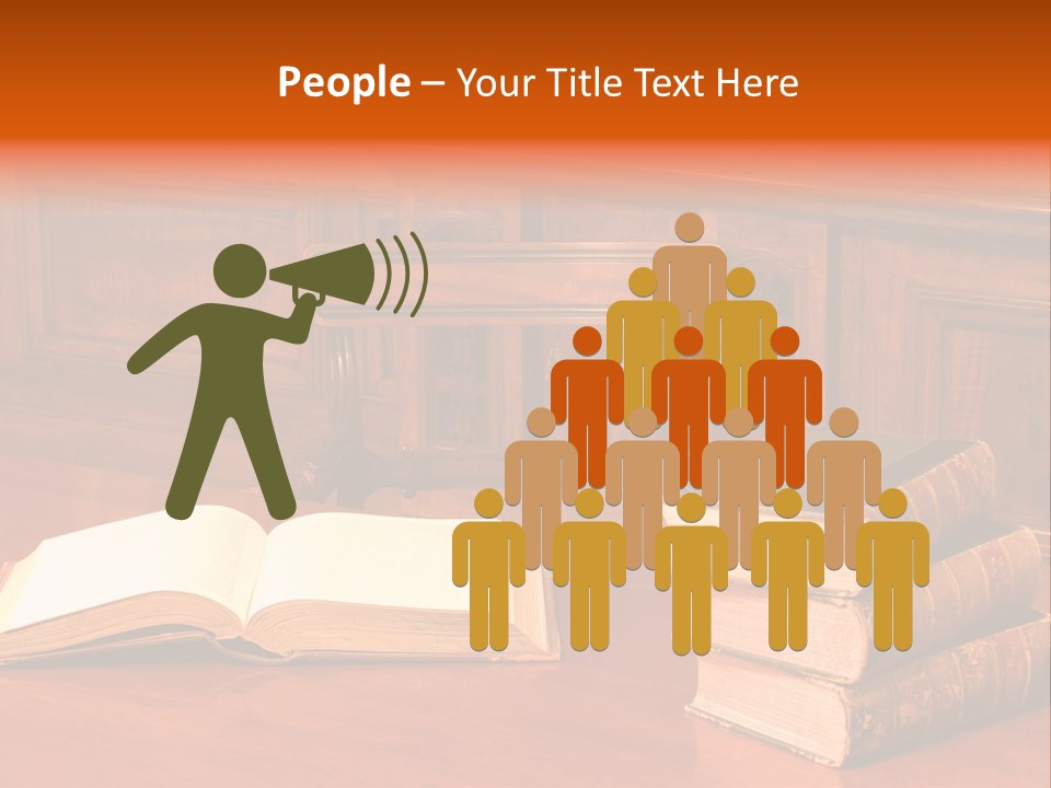 Retro Literary Desk PowerPoint Template