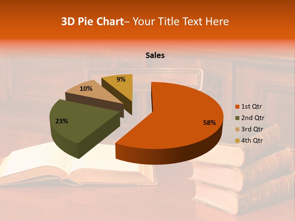Retro Literary Desk PowerPoint Template