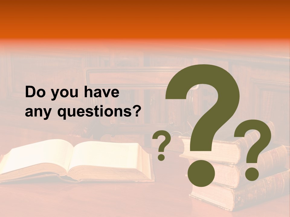 Retro Literary Desk PowerPoint Template