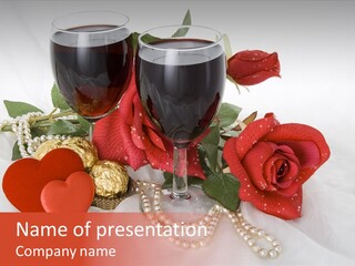 Valentine Romance Bead PowerPoint Template