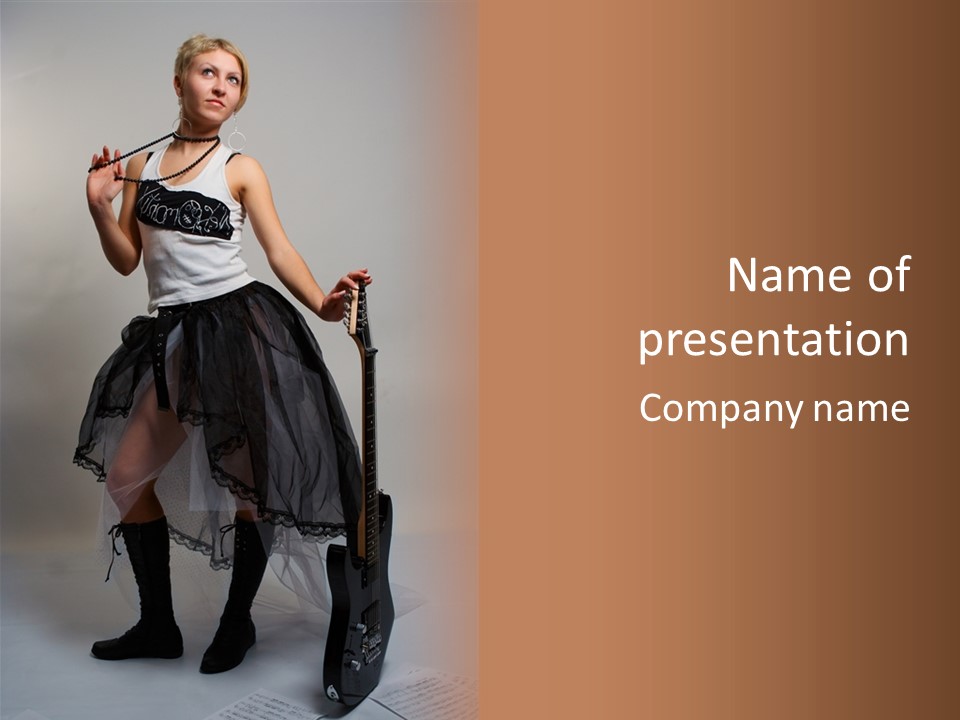 People Youth Female PowerPoint Template