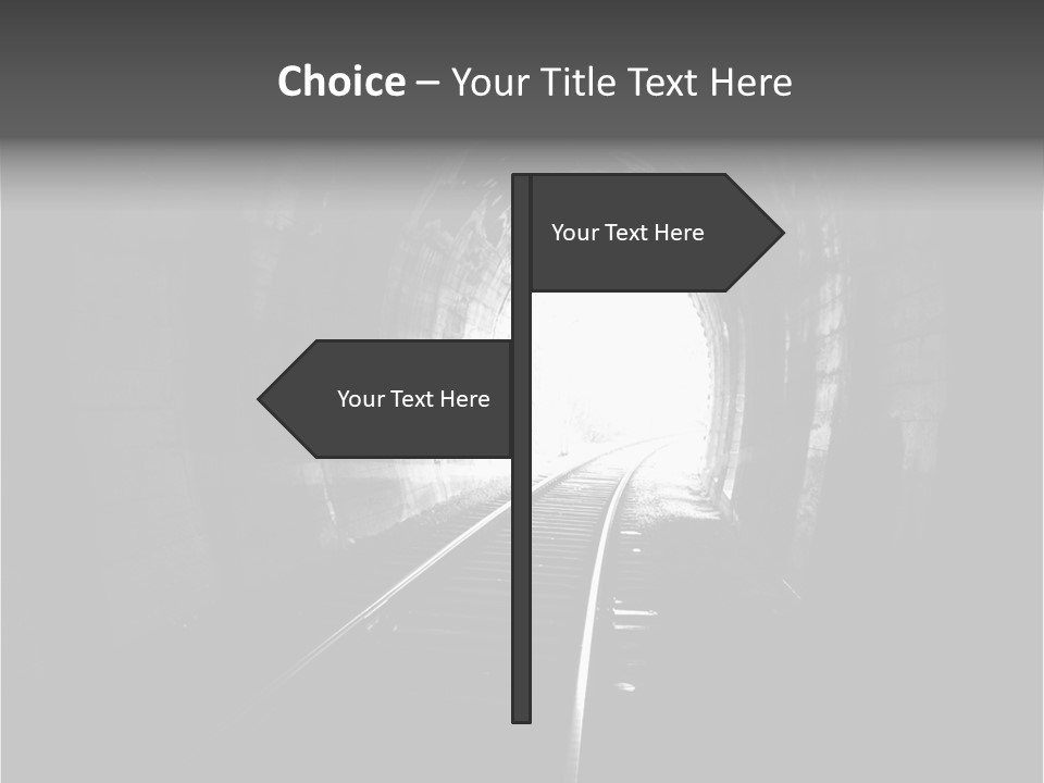 Life Death Train PowerPoint Template