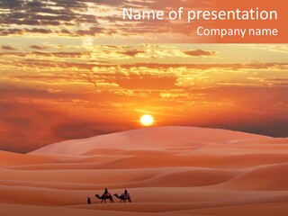 People Desert Sahara PowerPoint Template