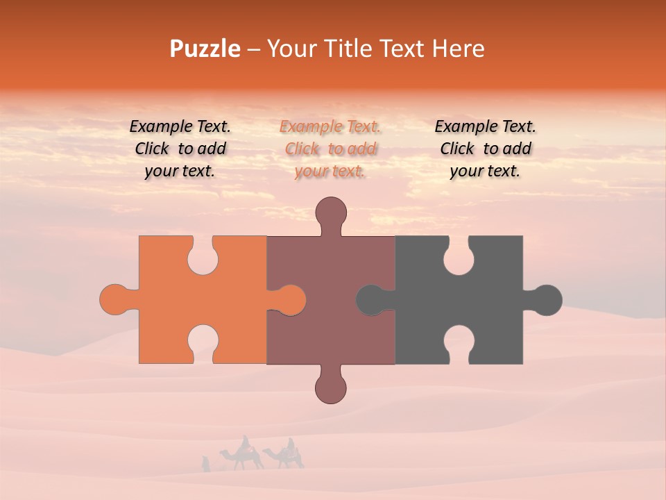 People Desert Sahara PowerPoint Template