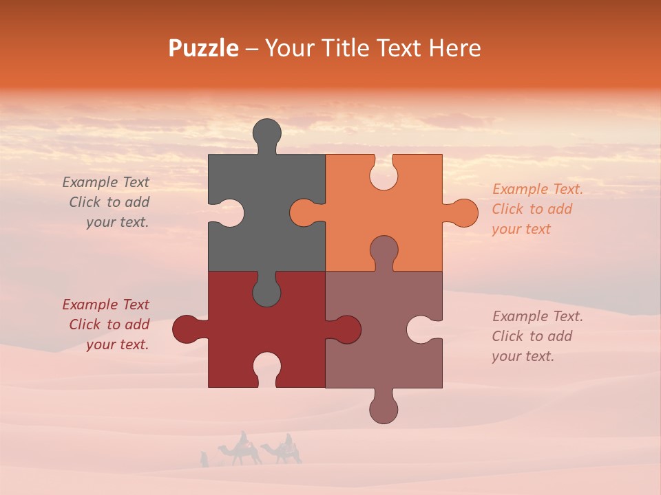 People Desert Sahara PowerPoint Template