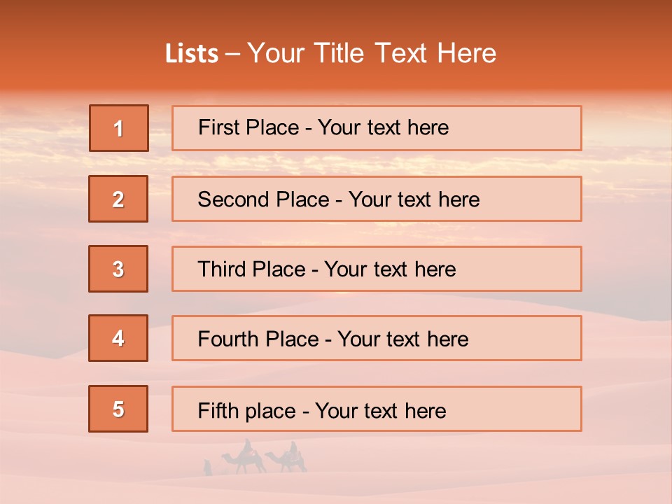 People Desert Sahara PowerPoint Template