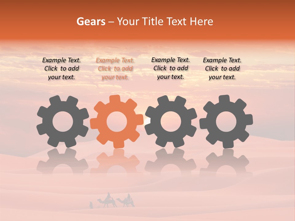 People Desert Sahara PowerPoint Template