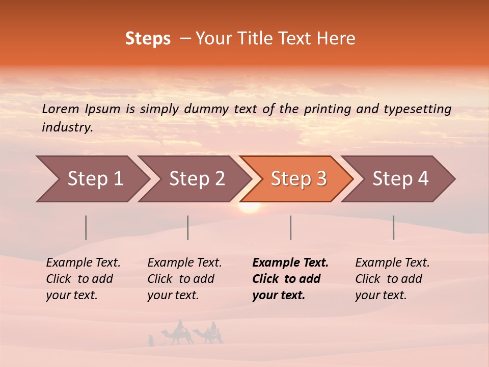 People Desert Sahara PowerPoint Template